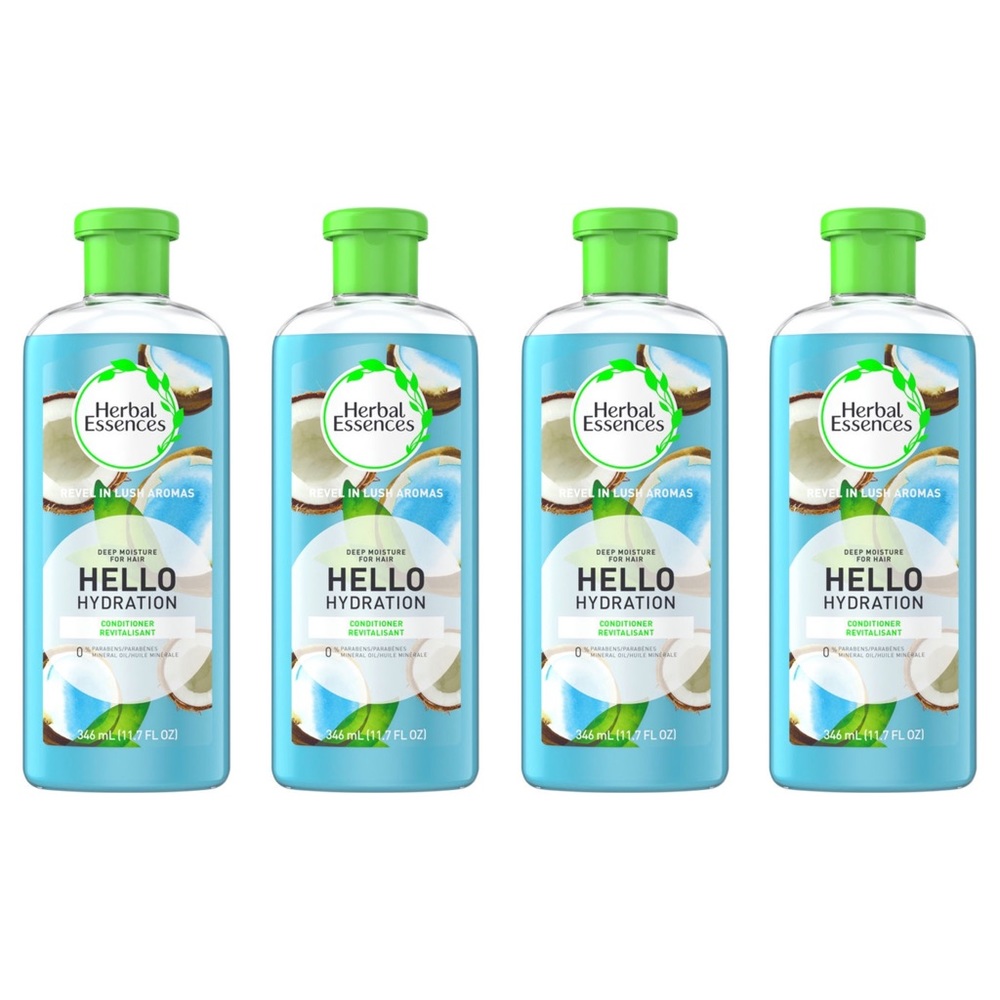 HERBAL ESSENCES HELLO HYDRATION CONDITIONER DEEP MOISTURE FOR HAIR 346ML X4